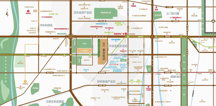 营销中心-西安中国铁建轨交秦风雅颂-周边配套-品牌开发商-建筑类型-低容积(图5)