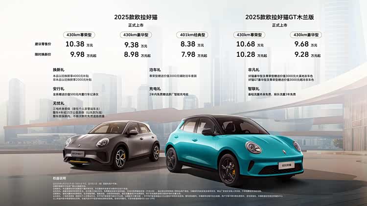 限时换新价798万起2025款欧拉好猫重塑A0级纯电标杆(图1)