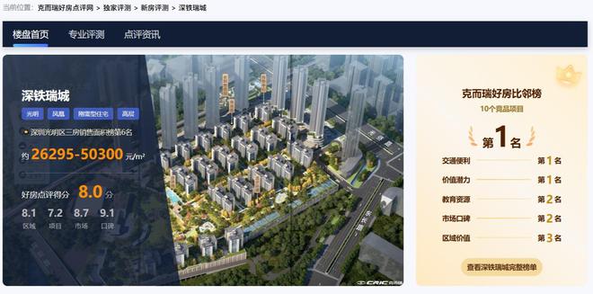 深铁瑞城：市场遇冷光明长圳板块“品质偏科生”(图6)